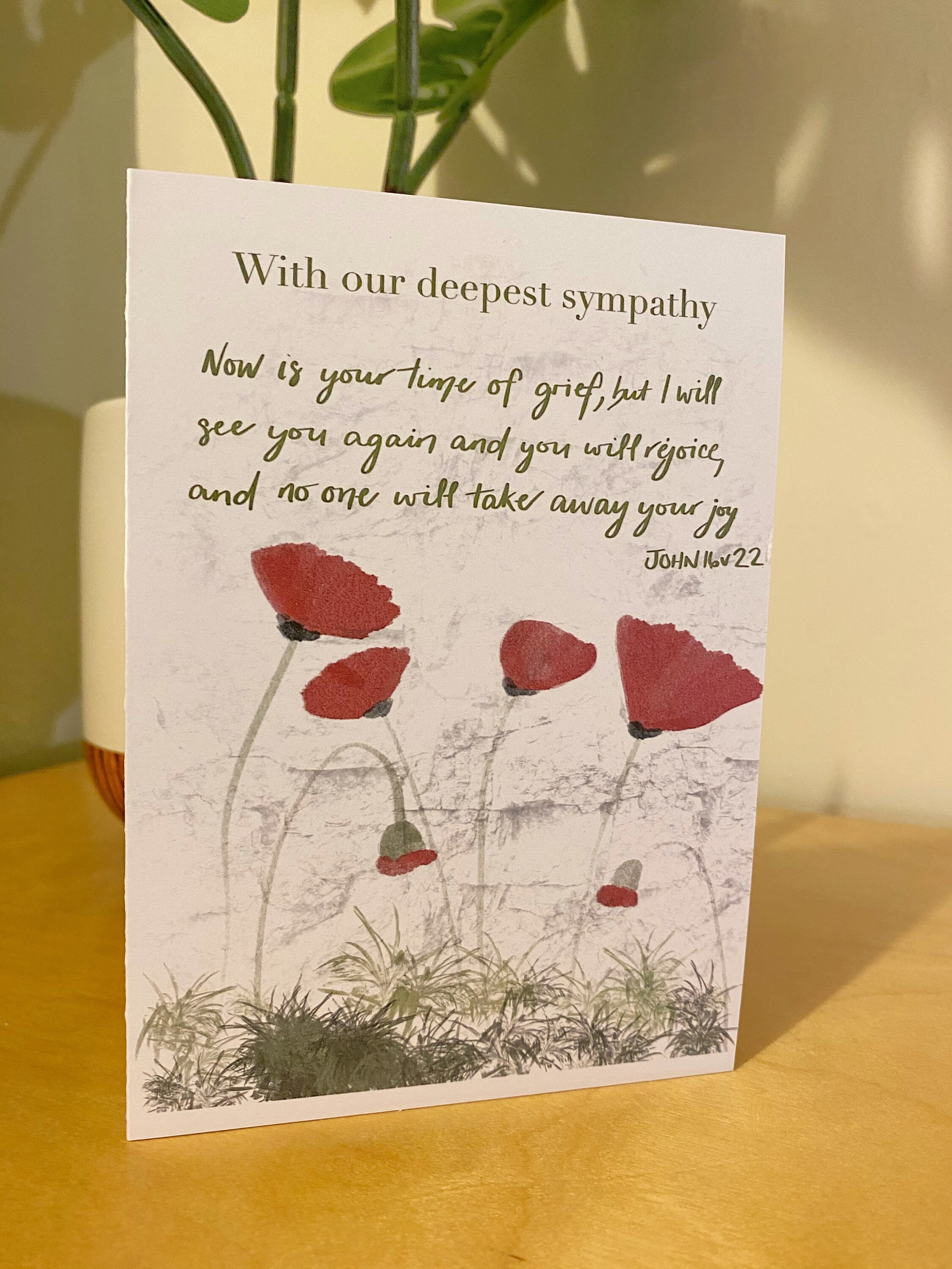 Sympathy card Christian Sympathy card Christian greetings  Etsy