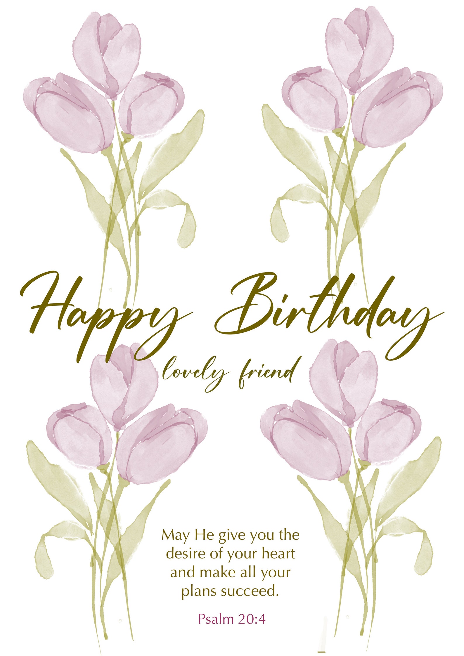 Christian Happy Birthday Card | Christian Birthday Card for Her | Bible ...
