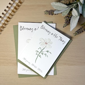 Blooming in His Timing Card | Christian Encouragement Card | Faith Based Thinking of You | Scripture Inspired Support Card