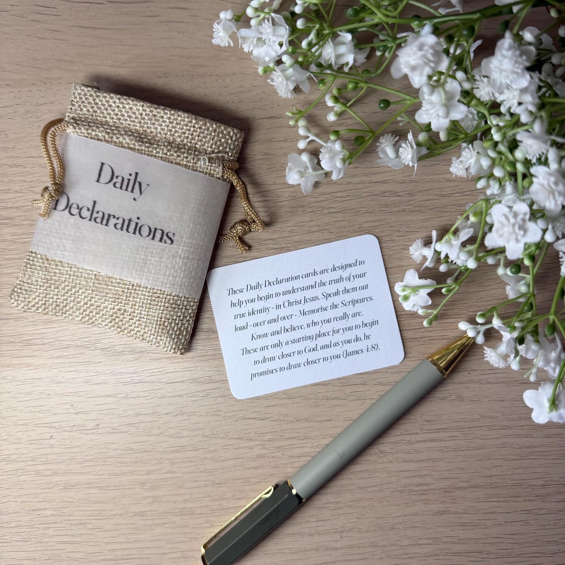 Bible Verse Affirmation Cards | Christian Daily Declarations ...
