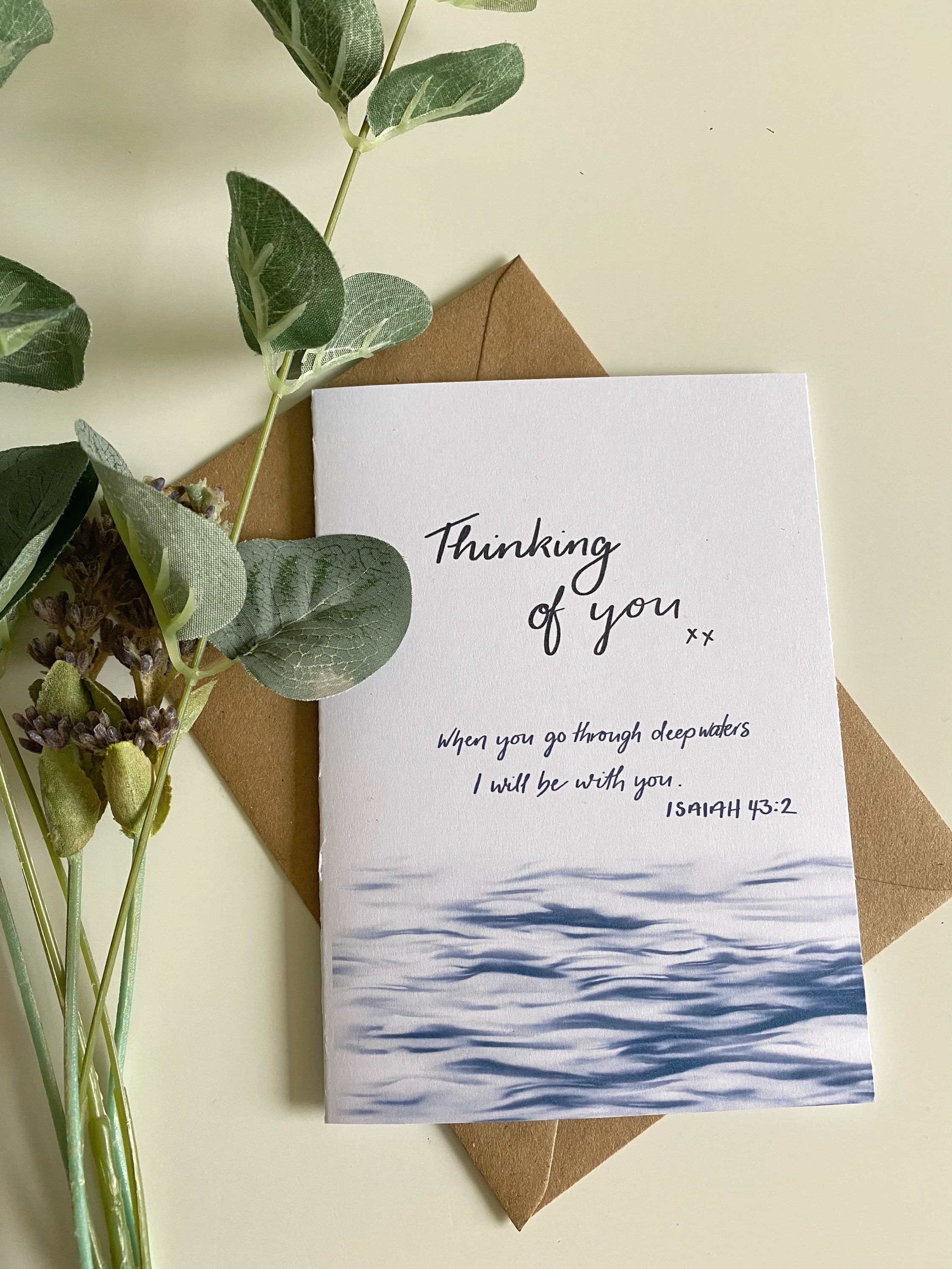 Thinking of You Christian Bible Verse Card Christian  Etsy UK