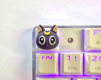 Luna Cat Artisan Keycap for Mechanical Keyboard Customizable