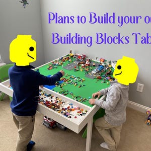 Building Bricks activity table plans