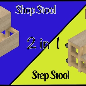 Shop Stool Step Stool (Digital plans)