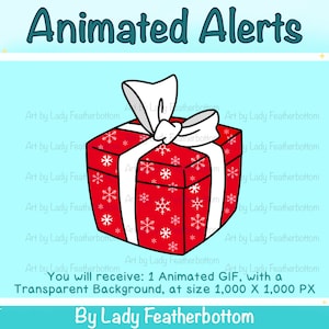 Animated Alert, Present Opening | Animated Stream Alert | Twitch | YouTube etc.