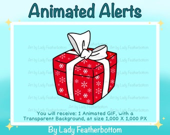 Animated Alert, Present Opening | Animated Stream Alert | Twitch | YouTube etc.