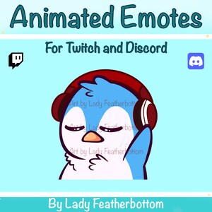 ANIMATED Emote - Cute Blue Penguin Jam | Vibes - for Twitch & Discord