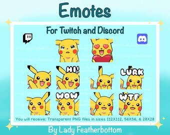 6 x Emote Pack w/ & w/out text - (Twitch/Discord,etc.)