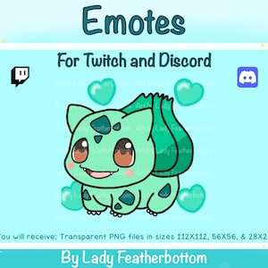 Emote - Bulbasaur Love - (Twitch/Discord,etc.)