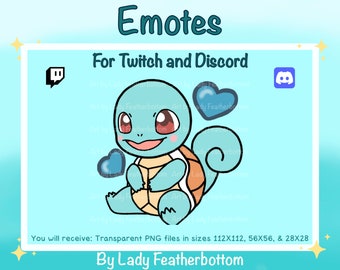Emote - Squirtle Love - (Twitch / Discord, enz.)