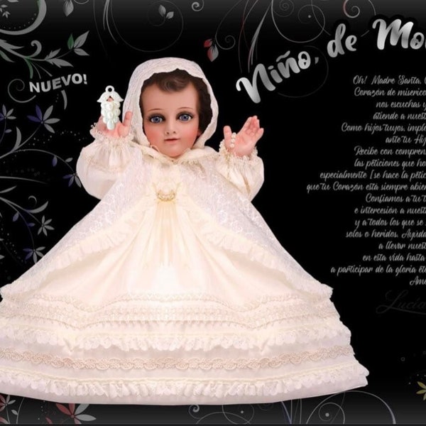 Trajecito de Nino de Montserrat para Niño Dios con accesorios Incluidos / Baby Jesus Outfit