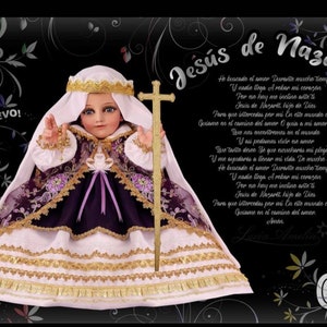 Trajecito Jesus de Nazaret voor Nino Dios met accessoires Inclusief / Baby Jesus Outfit / Ropon de Nino Dios / Traje voor Nino Dios
