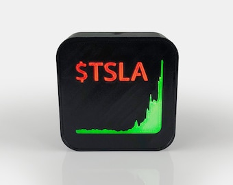 TSLA Stock Chart LED Night Light - Gift for Tesla Investors - 3D Printed