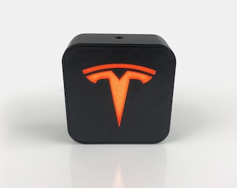Tesla Badge LED Night Light - Gift for Kids and Tesla Fans - 3D Printed