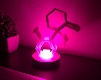 Ketamine Molecule Chemistry LED Lamp - 3D Printed