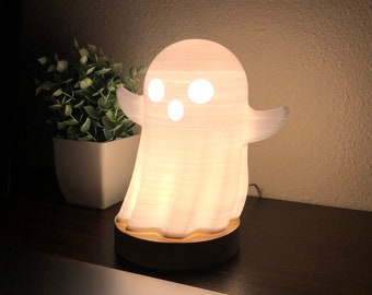 Adorable LED Ghost Lamp, 3D Printed