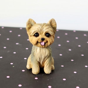 Mini YorkshireTerrier "Yorkie" Resin Hand sculpted and cast Collectible