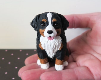 Bernese Mountain Dog “Berner” Resin Hand sculpted and cast Collectible Fureverclay Gift