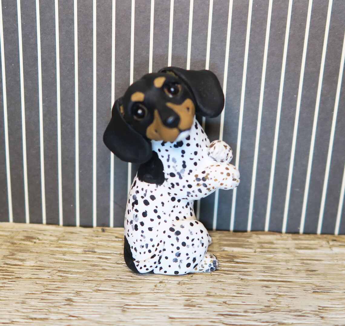 dachshund resin statue