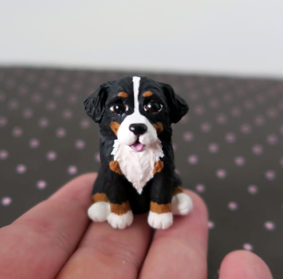 Mini Bernese Mountain Dog berner Resin Hand Sculpted and Cast