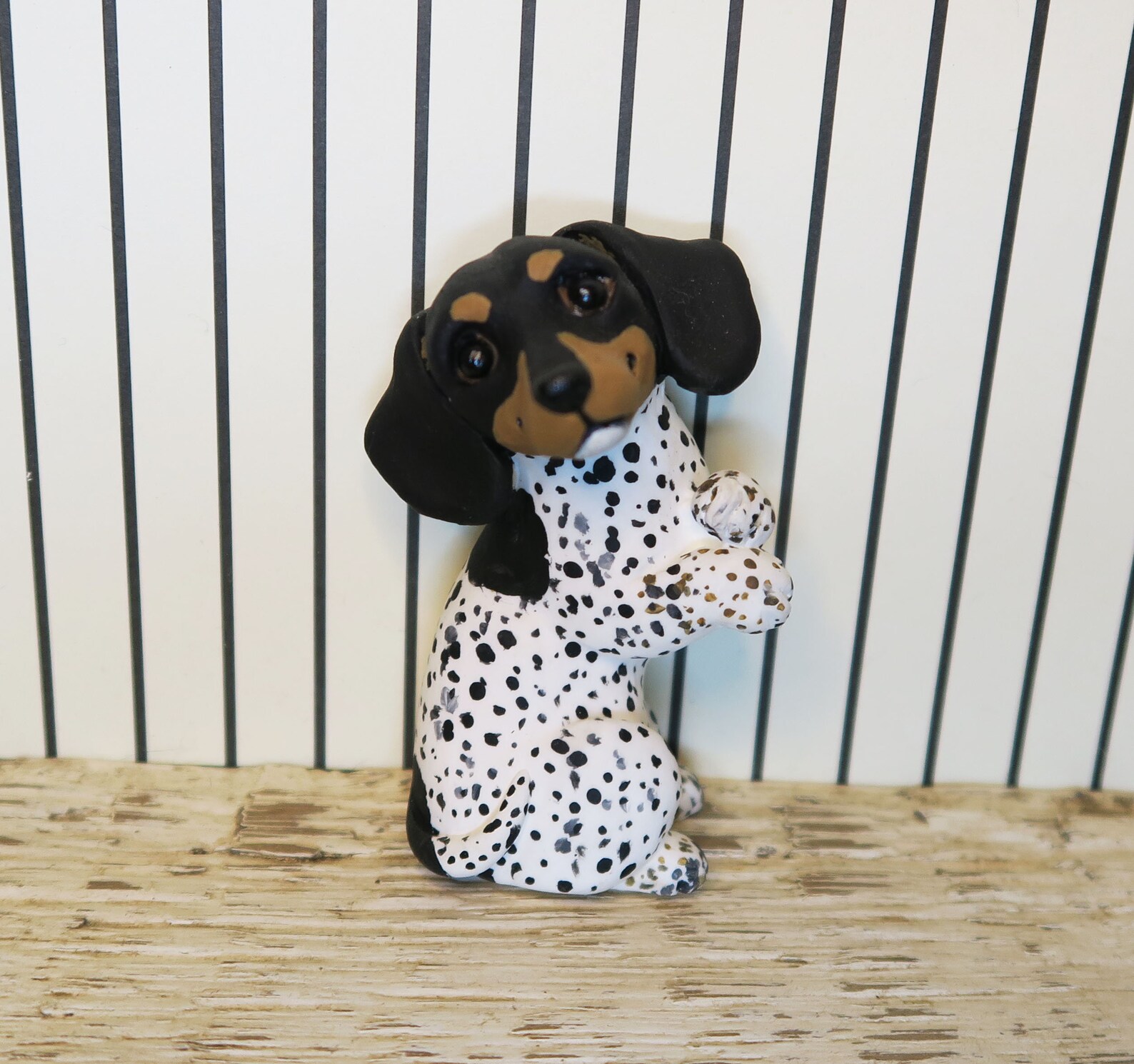 dachshund resin statue