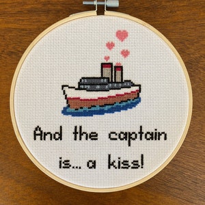 Ship of Love -- Comedy Bang! Bang! Cross Stitch