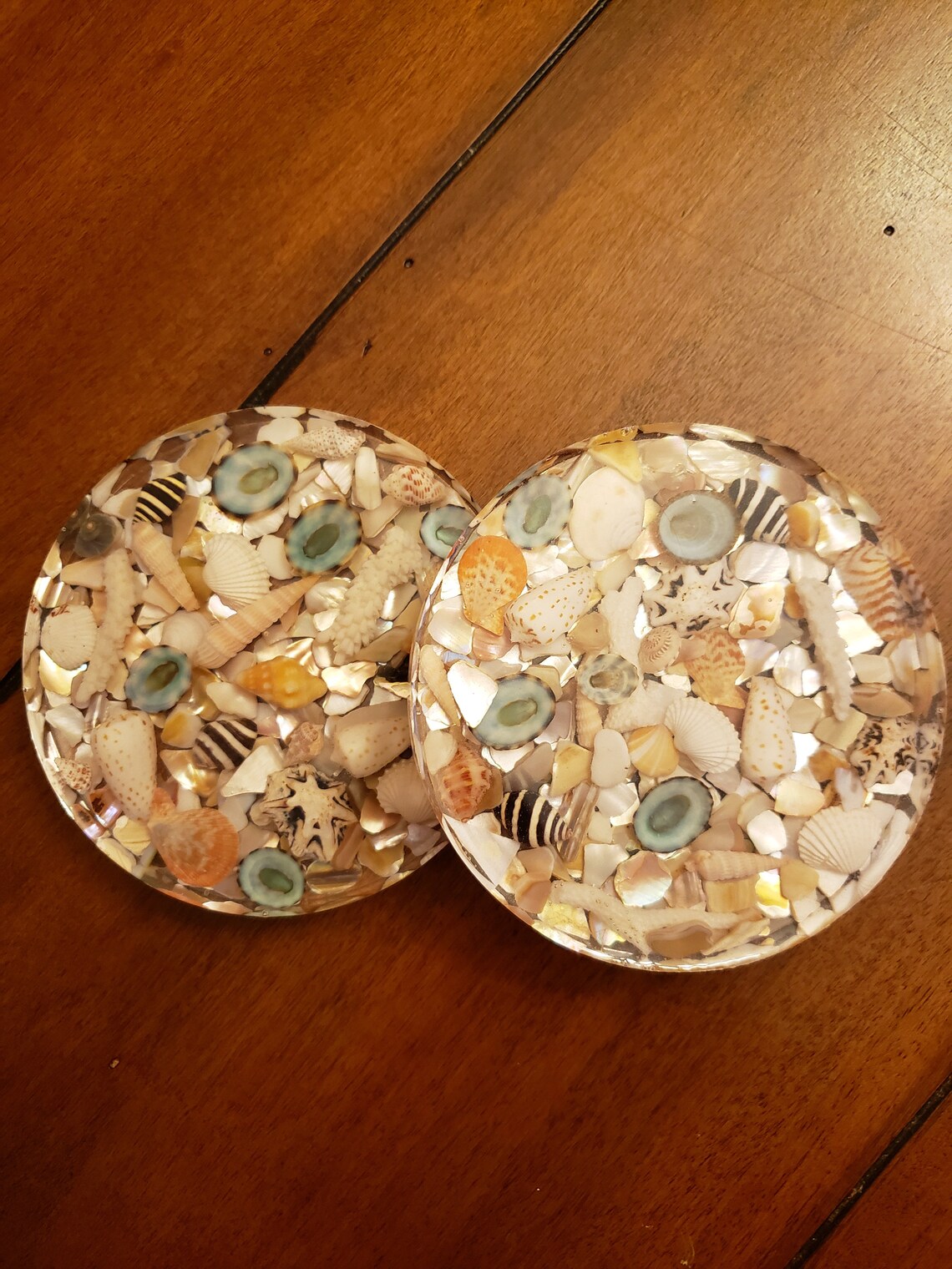 Seashell Resin Coaster Epoxy Resin Art Housewarming Gift Etsy