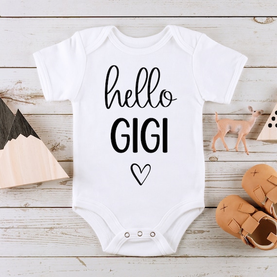 Hello Gigi Baby Onesie® Pregnancy Announcement Onesie® New