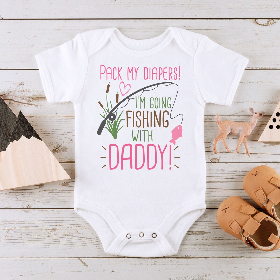 Fishing Baby Onesie® Cute Baby Onesie® Pack My Diapers Etsy