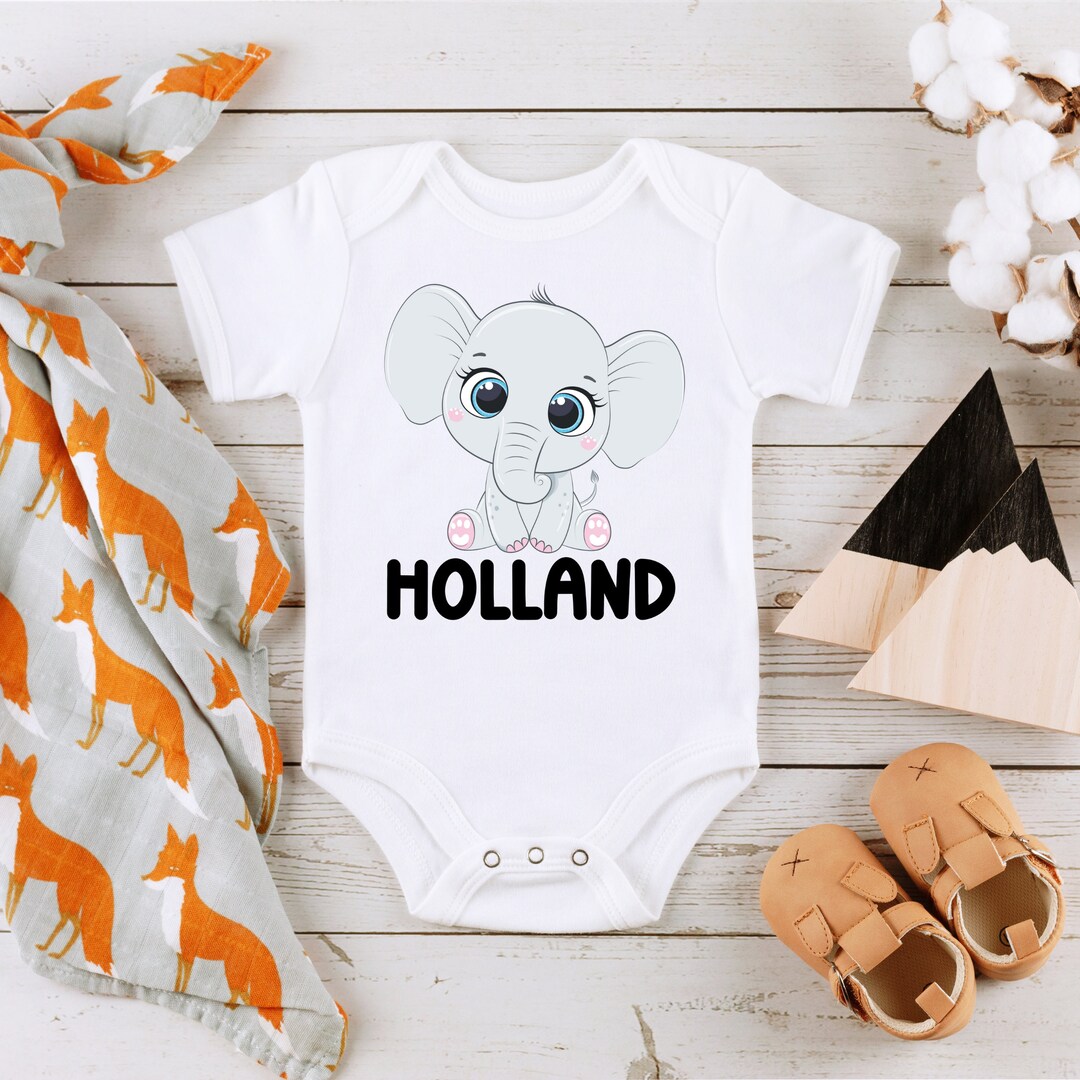 Striped Elephant Long Pant Onesie main image 0