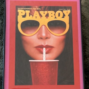 Playboy Vintage Postcard Cover August 1982 Sexy Sunglasses Bunny Frame 5x7