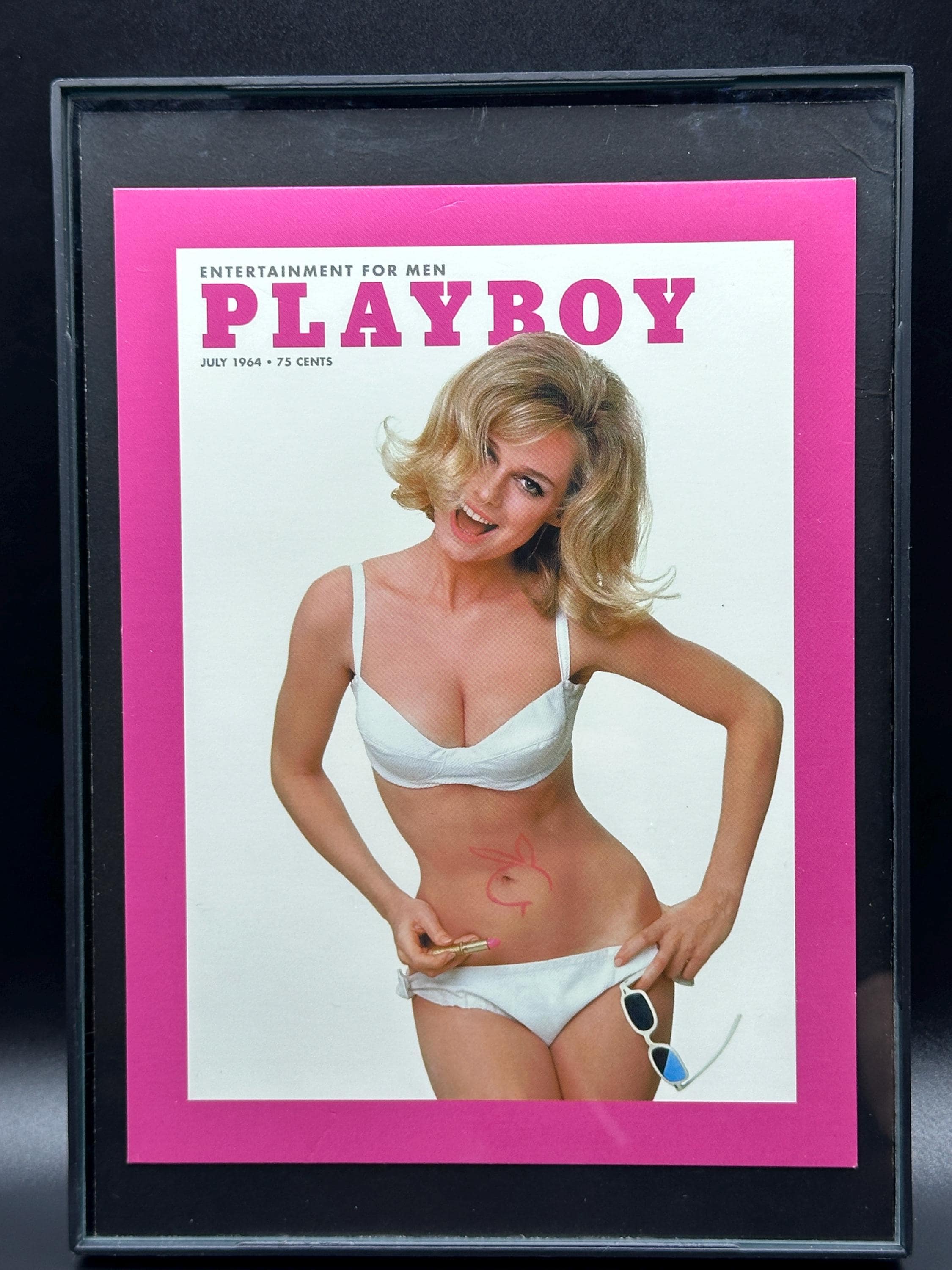 Playboy Cover July 1964 Bunny in Bikini Postcard Framed Wall Art 5x7