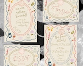 Rustic Summer Wedding Invitation Suite Save the Date & RSVP (Digital Download)