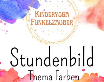 Kinderyoga Stundenbild Thema Farben