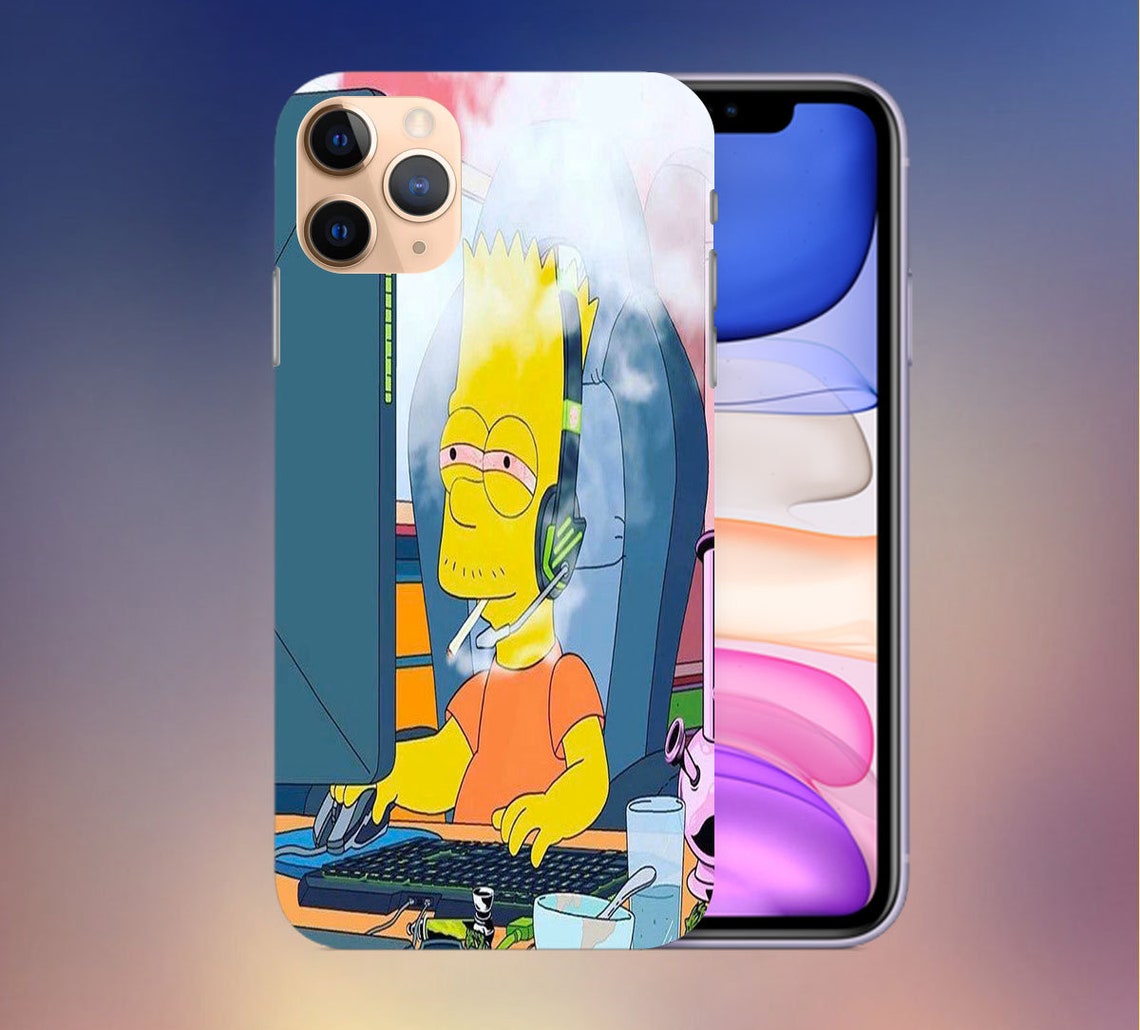 Bart Simpson High Custom Phone Case Iphone Case Samsung Galaxy Etsy