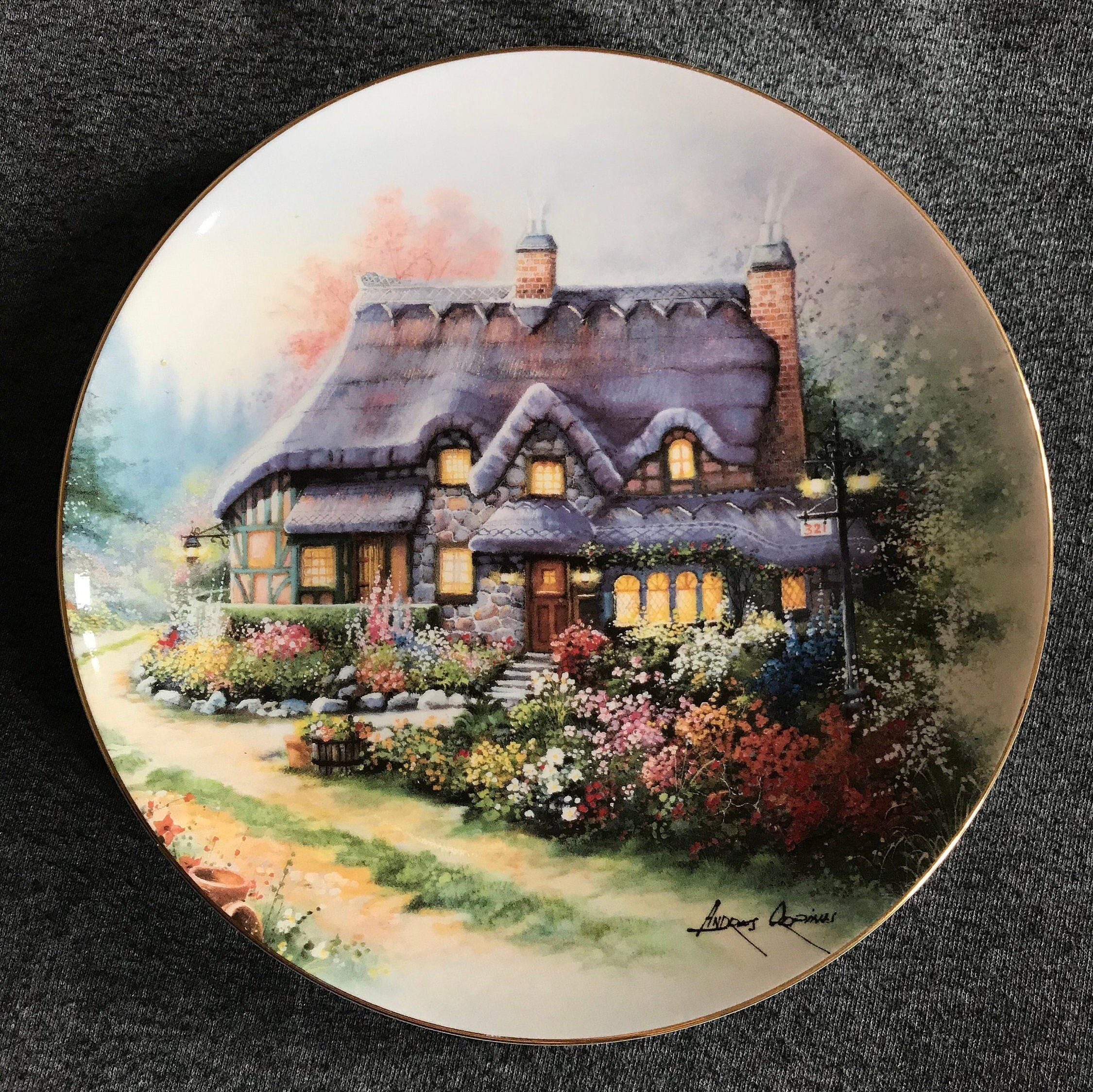 Franklin Mint Royal Doulton The Cottage on Lilac Bend limited Etsy