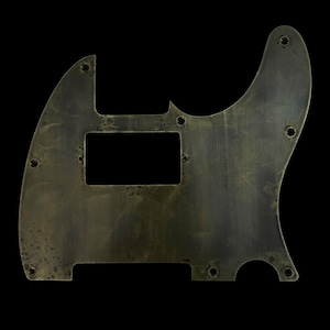 Humbucker Telecaster Pickguard Scratchplate - 8-hole - Bronzed Brass - Made To Order