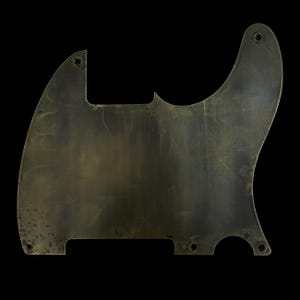 Made-to-Order - Bronzed Brass - Esquire Telecaster Pickguard Scratchplate for Fender - Hand-finished