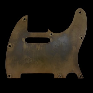 Made-to-Order - Antique Brass - 8-hole Telecaster Pickguard Scratchplate for Fender - Hand-finished