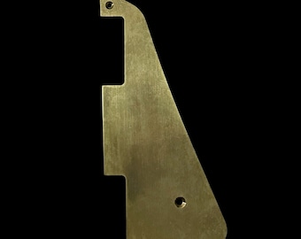 Made-to-Order - Aged Brass - Humbucker Les Paul Pickguard Scratchplate for Gibson - Hand-finished