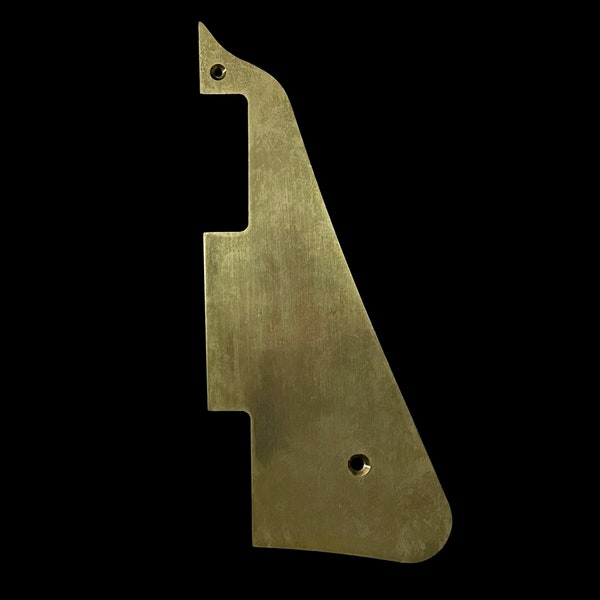 Made-to-Order - Les Paul Pickguard Scratchplate for Gibson - Light Relic Gold Brass - Hand-finished - Hudson Unique