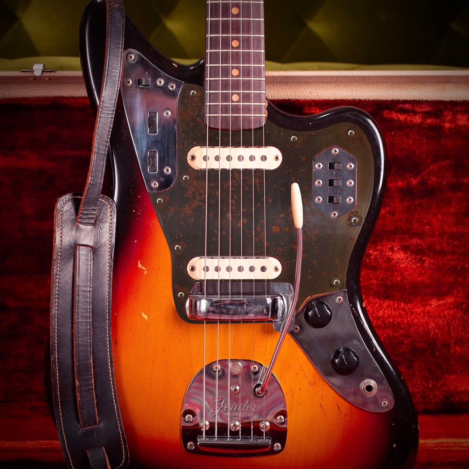 Fender Jaguar Pickguard Scratchplate Relic Brass Etsy