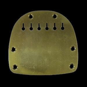 Made-To-Order - Hardtail Bridge Conversion Plate for Jazzmaster / Jaguar - Light Relic Gold - 2mm Brass - Hand-finished