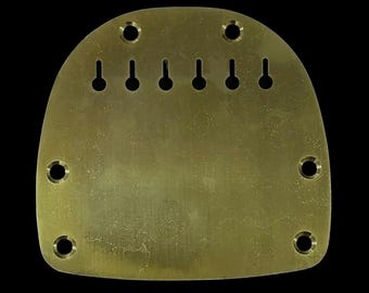 Jazzmaster Jaguar Hardtail Bridge Conversion Plate - 52mm / 56mm String Spacing - Aged Brass