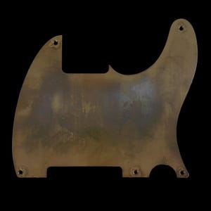 Made-to-Order - Antique Brass - Esquire Telecaster Pickguard Scratchplate for Fender - Hand-finished