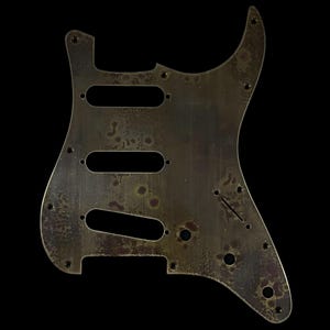 Made-to-Order - Bronzed Brass - 11-hole SSS Stratocaster Pickguard Scratchplate for Fender - Hand-finished