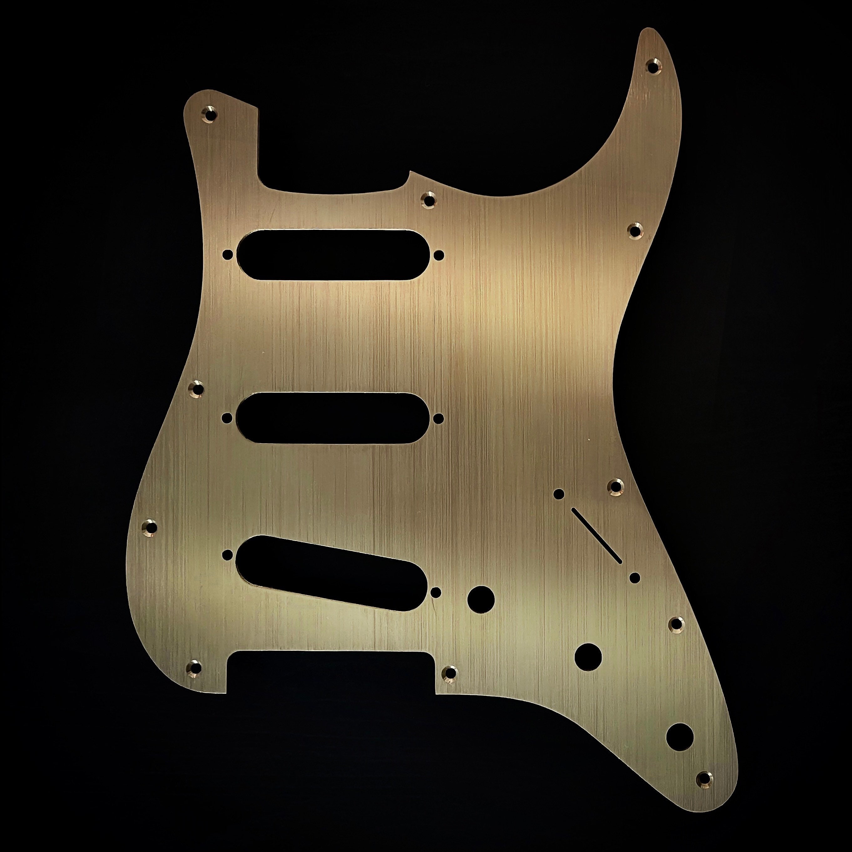Smooth Gold Stratocaster Pickguard Acrylic ubicaciondepersonas.cdmx