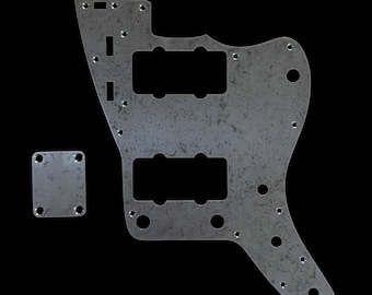 Jazzmaster slagplaat kras- en nekplaat - VS jaren 60 vintage - gevlekt marine aluminium