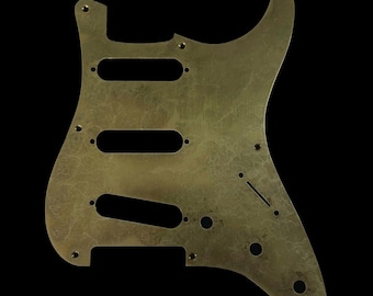 Jaren 50 SSS Stratocaster slagplaat krasplaat - 8-gaats - verouderd messing - op bestelling gemaakt