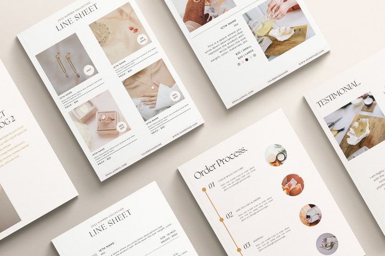 Wholesale Line Sheet for Canva Template Editable Wholesale Etsy